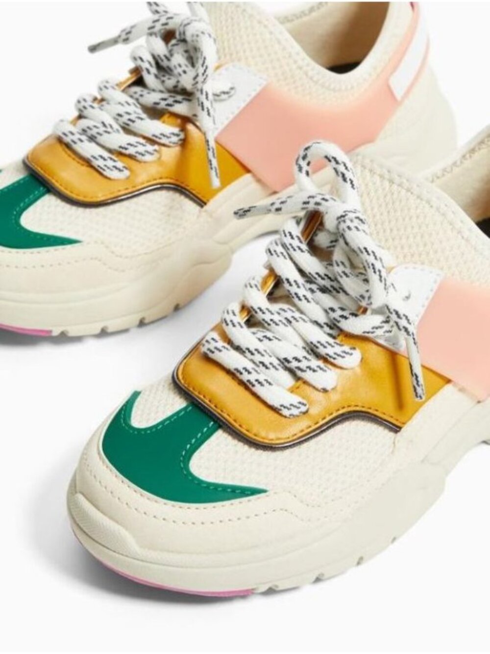 Zara Kids Girls Unisex Multicolored Colorblock Lace Up Sneakers Size EU-31/US-13 - Picture 3 of 14